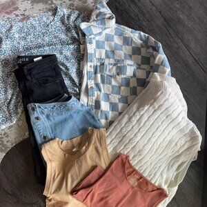 Bundle Women's Pants, Tops, Skirt, Jacket - Talulah, By Together, American Eagle